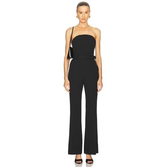 A.L.C. Women's Strapless  Belt Waist Kate Jumpsuit Black Size 6 NWT - Picture 1 of 13